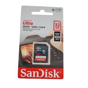 SanDisk Ultra Plus SDHC UHS-I Card - 32GB / 100MB/s